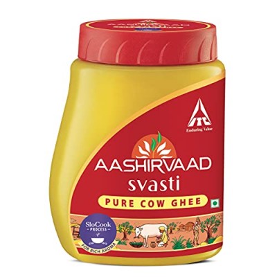 Aashirvaad Svasti Pure Cow Ghee, Pet Pack 1L, Desi Ghee with Rich Aroma