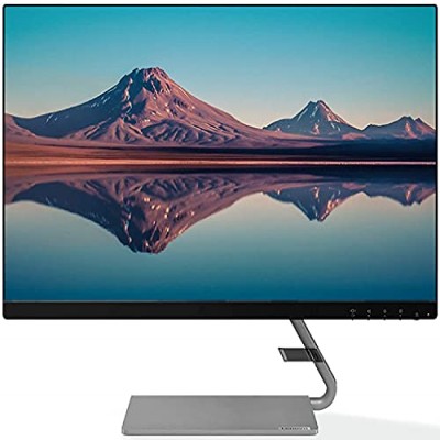 Lenovo Q-Series 23.8-inch FHD IPS Ultraslim Monitor, 2xSpeakers, 75Hz, AMD FreeSync, HDMI,VGA, Natural Low Blue Light, TUV Eyesafe® Vision Health Board Compliant,Lenovo Artery Display Control Q24i-1L