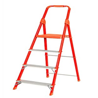 Liberti 504 Workmate 3 Step + Platform Fiberglass Ladder, Orange, 4 feet