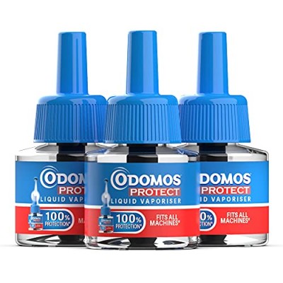 Odomos Protect Liquid Vaporiser Refill |Provides 100% Protection against Mosquitoes – 135ml (45ml * 3)