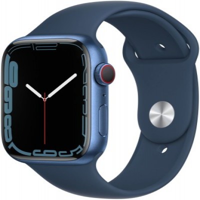 APPLE Watch Series 7 GPS + Cellular, MKJT3HN/A 45 mm Aluminium Case(Blue Strap, Regular)