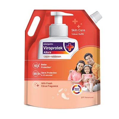 Asian Paints Viroprotek Allura Liquid Handwash 1.5 L Pouch