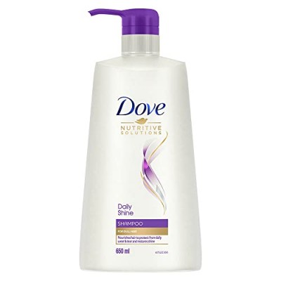 Dove Daily Shine Shampoo 650 ml, For Damaged or Frizzy Hair, Makes Hair Soft, Shiny And Smooth - Mild Daily Shampoo for Men & Women