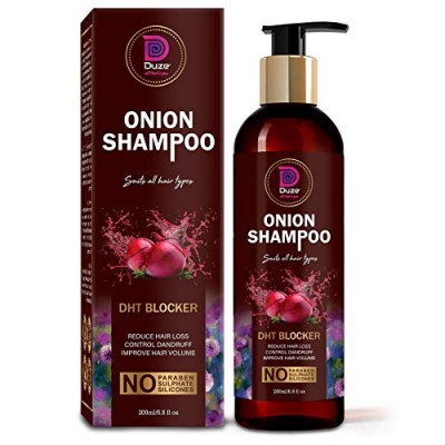 DUZE Onion Gudhal Reetha Shikakai Aloe Vera Green Tea Shampoo With Red Onion Extract For Hair Fall Hair Growth Control Dandruff - 200 ML (Pack of 1)