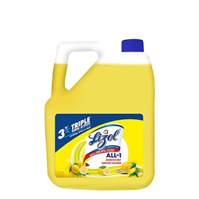Lizol Disinfectant Surface & Floor Cleaner Liquid, Citrus - 5L | Kills 99.9% Germs | India's #1 Floor Cleaner