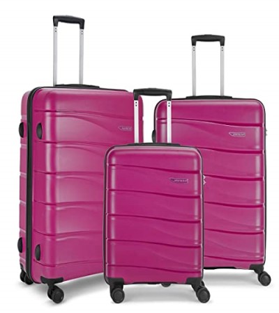 Aristocrat Olympus CB+MD+LG Poly Propylene Hard Luggage 8W Rosered Trolley
