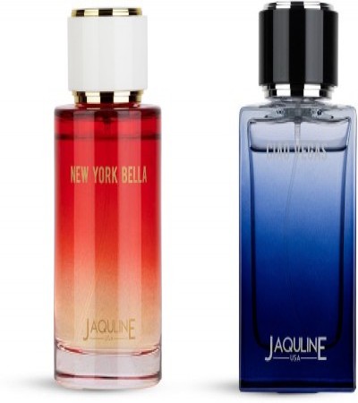 Jaquline USA Fou d'amour Pack of 2 EDP - Ciao Vegas and New York Bella Eau de Parfum  -  200 ml(For Men & Women)