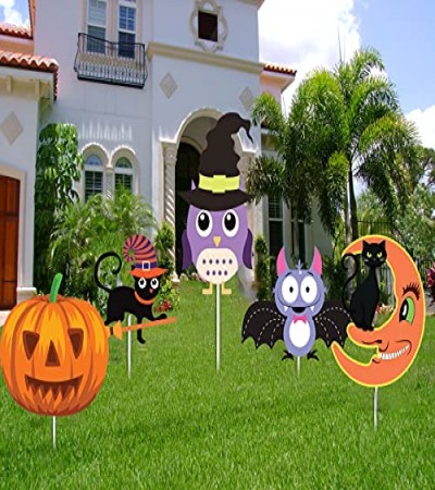 Theme My Party "Halloween "- Cutouts Pack for Halloween Decoration - Pack of 5 (Halloween)